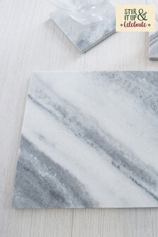 Set of 2 Grey Marble Placemats