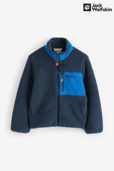 Jack Wolfskin Navy Ice Curl Contrast Pocket FZ Fleece (703657) | CHF 73