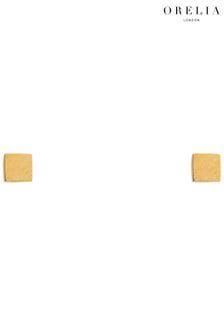 Золотистые квадратные серьги-гвоздики в виде металла Orelia & Joe (703744) | €20