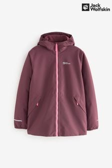 Jack Wolfskin Kids Pink Snowy Days Rain Jacket (703764) | NT$3,270