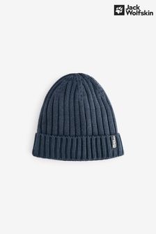 Jack Wolfskin Navy Rib Knit Beanie (703833) | $55