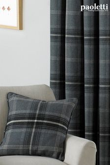 Riva Paoletti Grey Aviemore Tartan Faux Wool Polyester Filled Cushion (704350) | SGD 33