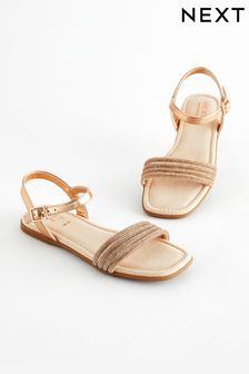Rose Gold Glitter Occasion Sandals (704718) | HK$157 - HK$218