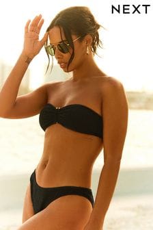 Noir texturé - Haut de bikini bandeau à bordure texturée Rochelle Humes (704863) | €31