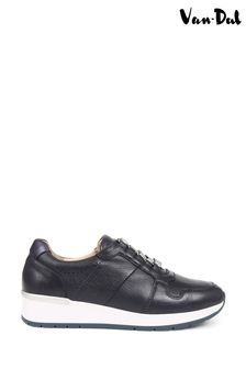 Van Dal Blue Leather Lace-Up Trainers