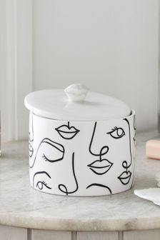 White Face Trinket Pot (706541) | $22