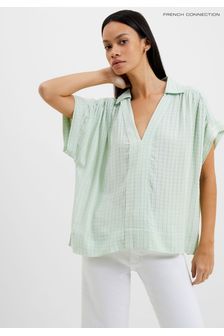 Зеленая рубашка из сирсакера French Connection Birch (706814) | €25