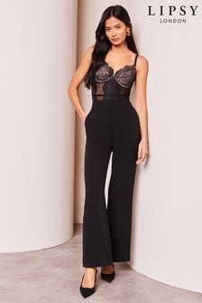 Lipsy Black Glamour Lace Body (706916) | $82