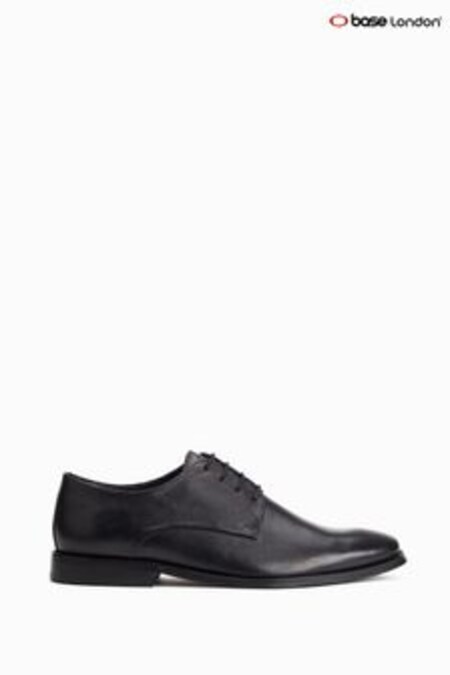 Pantofi Derby ceruiți Base London Marley negri (706942) | 468 LEI