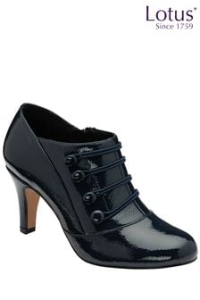 Lotus Navy Blue Patent Shoe Boots (707203) | AED388