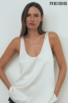 Atelier Carla Silk Plunge Neck Vest (707769) | 70,140 Ft