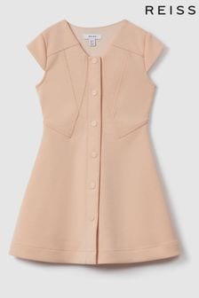 Reiss Pink Clover Senior Scuba Cross-Back Dress (707868) | SGD 152