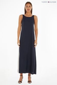 Синее длинное платье в полоску Tommy Hilfiger Global (707897) | €113