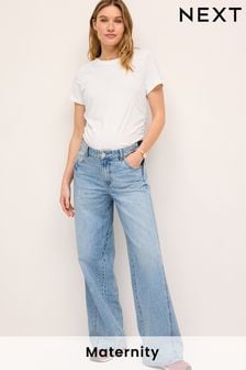 Denim, Bleach - Umstandsmode Jeans mit weitem Bein (708075) | 58 €