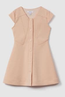 Reiss Pink Clover Junior Scuba Cross-Back Dress (708284) | €76