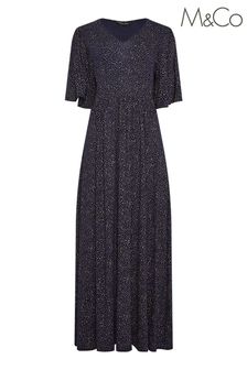 M&Co Blue Short Sleeve Jersey Dress (708730) | $63