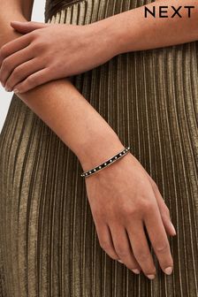 黑色 - 樹脂鑲珍珠手鐲 (708831) | NT$520