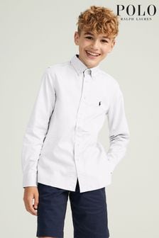 Biały - Chłopięca koszula Polo Ralph Lauren Oxford z logo (709582) | 475 zł - 500 zł