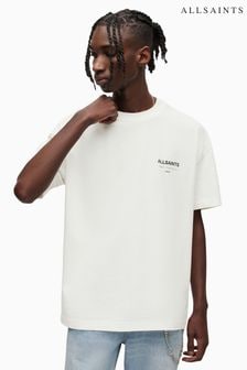 AllSaints White Underground Crew 100% Cotton T-Shirt (709852) | $94