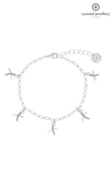 Caramel Jewellery London Silver 'Kisses' Charm Delicate Bracelet (709939) | €22