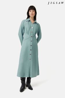 Blau - Jigsaw Textured Midi Shirt Dress (710332) | 299 €