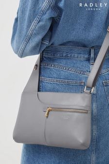 Bolso bandolera pequeño color gris con cremallera superior y bolsillos Icon de Radley London (710342) | 253 €