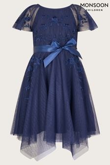 Monsoon Blue Amelia Embroidered Dress (710416) | $73 - $89