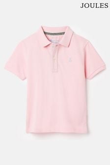 Joules Boys' Woody Pink Pique Cotton Polo Shirt (712041) | $24 - $27