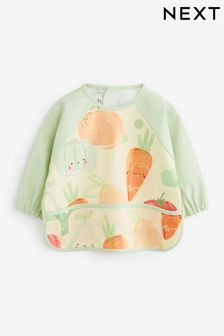 Sage Green Vegetables Baby Weaning And Feeding Sleeved Bibs (6mths-3yrs) (712072) | €14 - €16