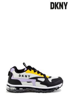 DKNY White Colourblock Logo Trainers (712725) | AED657 - AED713
