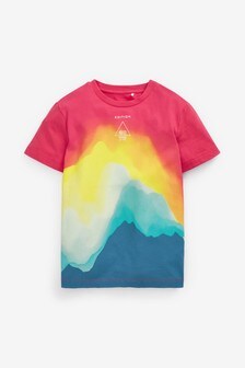 T-shirt en jersey imprimé vagues coloré (3-16 ans)