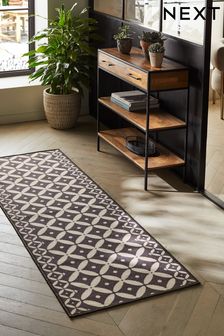 Grey Washable Tile Runner (714301) | €26 - €66