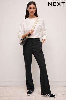 Črna - Krojane raztegljive hlače v bootcut kroju (715255) | €21