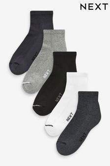 Multi 5 Pack Cushioned Sole Mid Trainer Socks (715489) | AED50