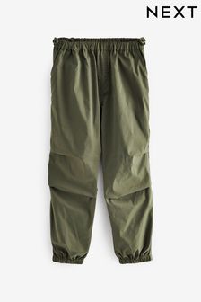 Khaki/Green Parachute Cargo Cuffed Trousers With Knee Darts (3-16yrs) (715591) | €11 - €13