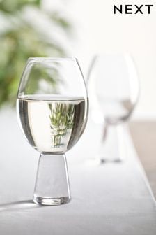 Clear Aubrie Chunky Set of 2 Wine Glasses (715644) | kr172