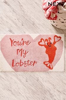 Pink Lobster Bath Mat