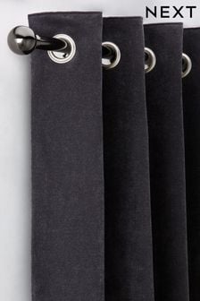 Pewter Grey Extendable Ball Eyelet 28mm Curtain Pole Kit (715942) | €53 - €72