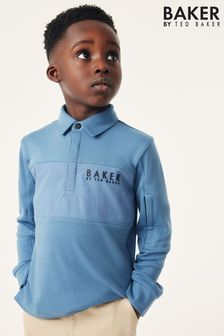 Синий - Рубашка поло с длинными рукавами и вставкой Baker By Ted Baker (716412) | 15 770 тг - 19 710 тг