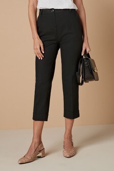 Pantalon fuselé en sergé de coton