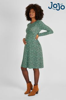 JoJo Maman Bébé Green Animal Print Maternity & Nursing Dress (716977) | €68