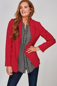 Blazer décontracté en crêpe doux