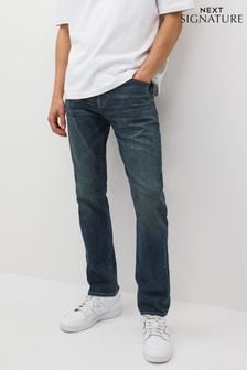 Vintage Blue Tint Slim Straight Fit Premium Heavyweight Jeans (718443) | KRW56,700