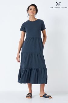 Crew Clothing Company Navy Blue Cotton  A-Line Dress (718480) | 217 zł