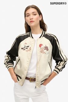 Embroidered bomber jacket womens store