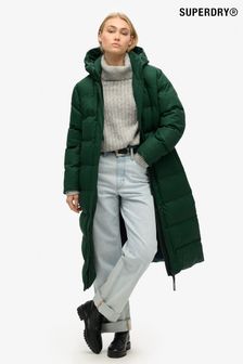 Women s Jackets Superdry Green Hooded Coatsandjackets Next Oman