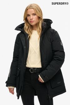 Parka womens black discount