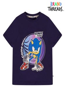 Brand Threads Blue Sonic Prime Boys Graphic T-Shirt (720935) | 77 SAR