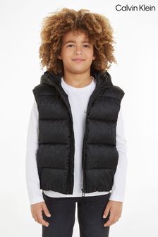 Veste Calvin Klein noire matelassée avec logo enfant (721071) | €70