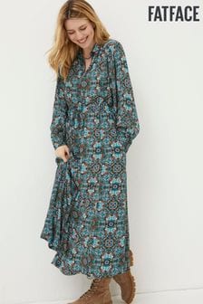 FatFace Green Swinley Mirrored Floral Midi Dress (721504) | €45